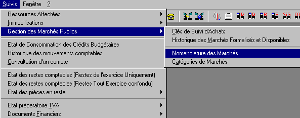 menu suivis_marchés_nomenclature