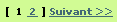 Barre de navigation entre les pages d'une liste trop longue.