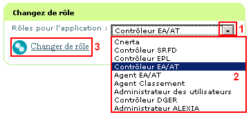 Etapes pour changer son rôle.