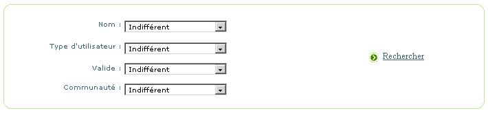 Cartouche de recherche des utilisateurs d'Alexia